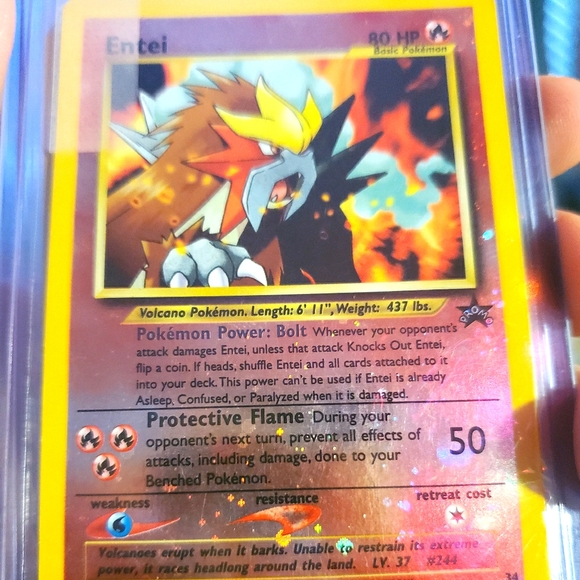entei holographic pokemon card Entei - 28/236 - Cosmic Eclipse